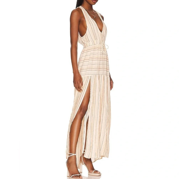 L*space Sz Large Emma Maxi Dress / Swim Cover up Sun soaked Striped NWT - Picture 2 of 16